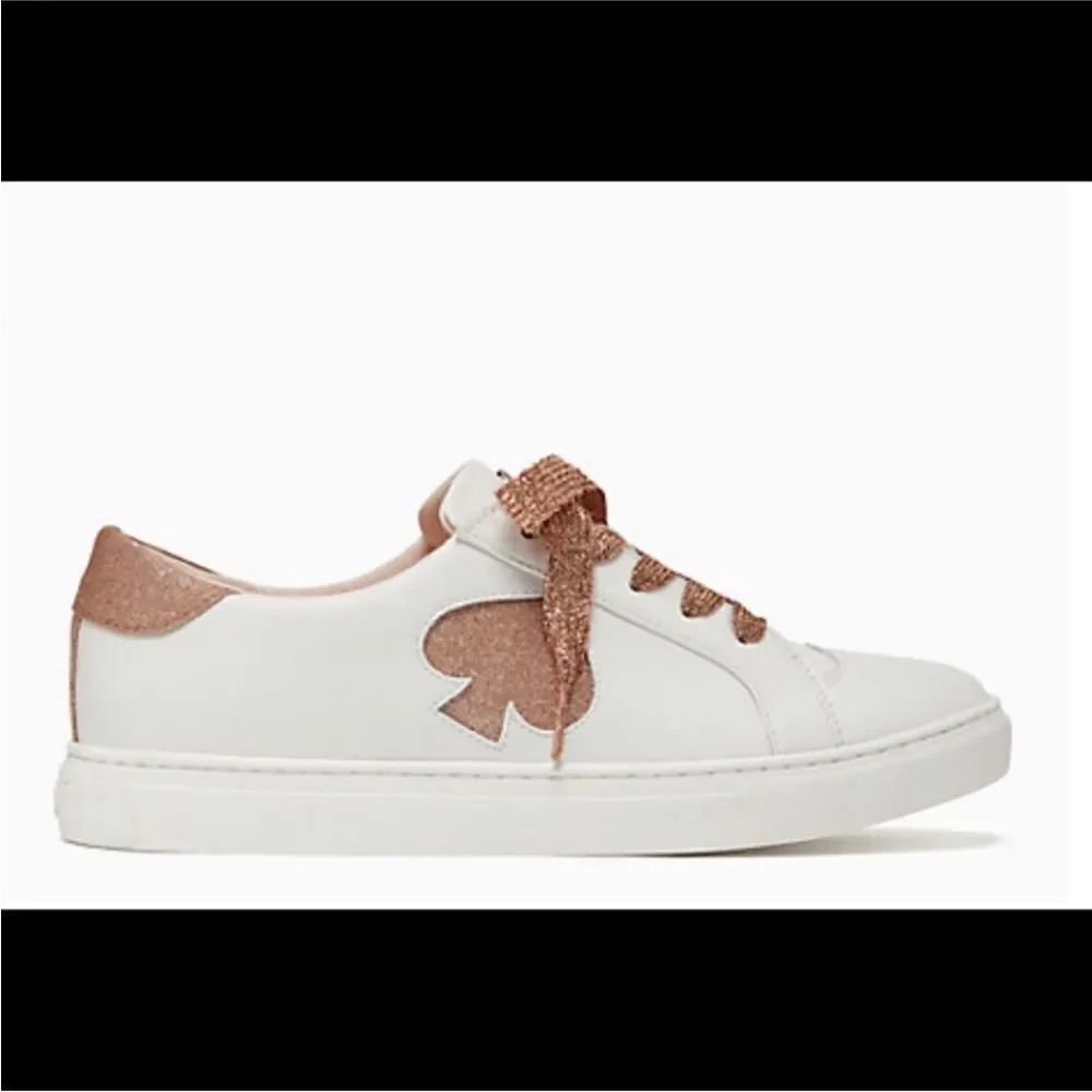 Kate Spade fez action nappa calf sneakers rose gold size 7.5